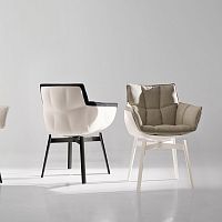 Contemporary dining chair Huskoutdoorfabriccast aluminum base