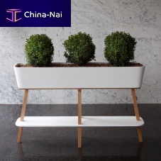 Oak planter FLOWERLOVERCorian®rectangularcontemporary