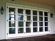 Entry door BROWNwoodenfoldingglazed