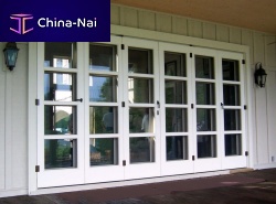 Entry door BROWNwoodenfoldingglazed