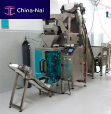 Inclined bagging machine form fill sealautomaticpasta