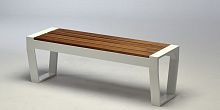 Contemporary garden bench OSCARteakipestainless steel