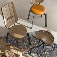 Traditional chair NUANCESindoorwoodenleather