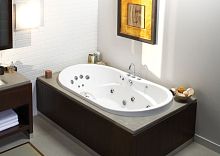 Oval bathtub LIVINGwhirlpoolacrylicwhite