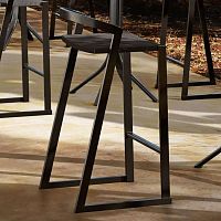 Contemporary bar chair PUSH outdooraluminumaluminum base