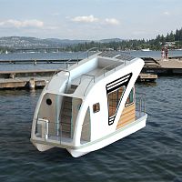 Outboard houseboat Floating Salonflybridge2-cabin