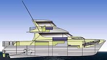 Catamaran motor yacht LC 5800sport-fishingwith enclosed flybridgehard-top