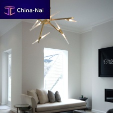 Contemporary chandelier AGNES 10glassaluminumcommercial