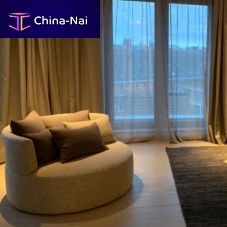 Round sofa CHARLIEcontemporaryfabricleather