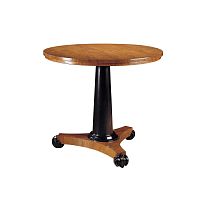 Traditional pedestal table ROYOwood veneerwooden baseround