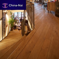 Solid parquet floor oakmatteaged
