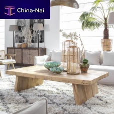 Contemporary coffee table SAITOelmwooden baserectangular
