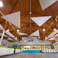 Ceiling acoustic panel for false ceilinghangingfabric