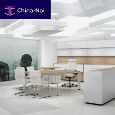 Contemporary boardroom table AL MEETINGwoodenaluminum baserectangular