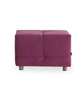 Contemporary pouf BOTTOMfabricsolid woodrectangular