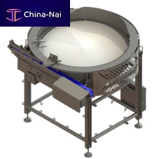 Sorting and distribution system for the food industry for food