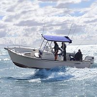 Outboard center console boat 23 planing hullskisport