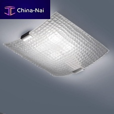 Contemporary ceiling light CROCODILEroundcurvedglass