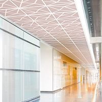 PET suspended ceiling AURA PRINTtileacousticprinted