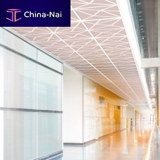 PET suspended ceiling AURA PRINTtileacousticprinted