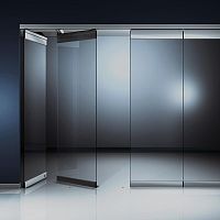Sliding and stacking partition JFSWsteelglazedcommercial