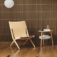 Scandinavian design fireside chair SAXEleatheroakfolding