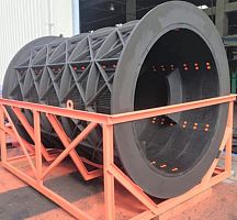 Drum screener for bulk materials