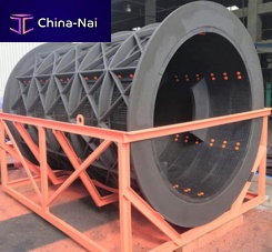 Drum screener for bulk materials