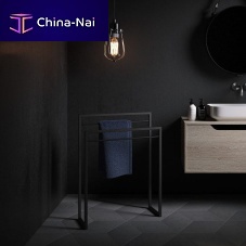2-bar towel rack LOOPfloor-standingmetal