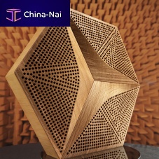 Ceiling acoustic panel HEXAGO CM-Afor wallin acoustic fabricsolid wood