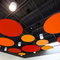 Ceiling acoustic panel for false ceilinghangingfabric