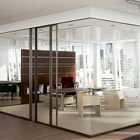Removable partition W80slidingmetalglazed