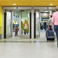 Revolving door interiormetalswing
