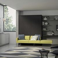 Contemporary sofa FLIPfabricbrowngray