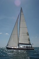Cruising sailboat COMET 45 S2-cabintwin steering wheels