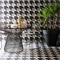 Indoor encaustic cement tile CUBO : VILLAfloorwallgeometric pattern
