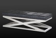 Contemporary upholstered bench POG-SANleatherblack