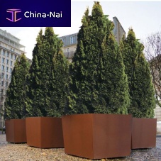 Sheet steel planter Olbiagalvanised steelpainted steelsquare