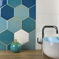 Indoor hexagonal tile EXA16 CRAKLEkitchenbathroomwall