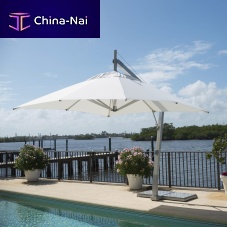 Side post parasol HURRICANE-3.0-SIDE-WIND-SQUAREaluminumpolyesterwind-resistant