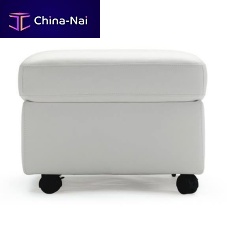 Contemporary footrest MODERN Lleatheron casters