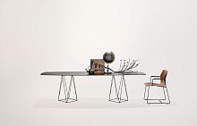 Contemporary chair CUOIOindoorleathersteel base