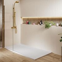 Rectangular shower base TEMPO ARABBAabove floorresinnon-slip