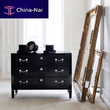 Classic chest of drawers BROOK STREETleathernot specifiedblack