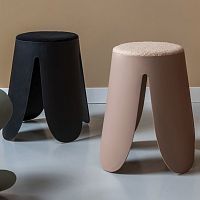 Contemporary stool Savorfabricpolypropylene base3-legged