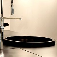 Single-bowl kitchen sink KERAMOSwith drainboardceramicovermount