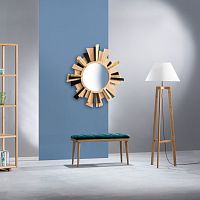 Scandinavian style bench AMARANTHsolid woodfabricupholstered