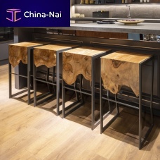 Contemporary bar stool solid woodwith footresthandmade