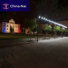 Glass light garland FESTALEDaluminumLEDfor public space