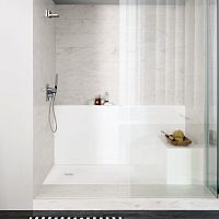 Rectangular shower base Smartrecessedextra-flatCorian®